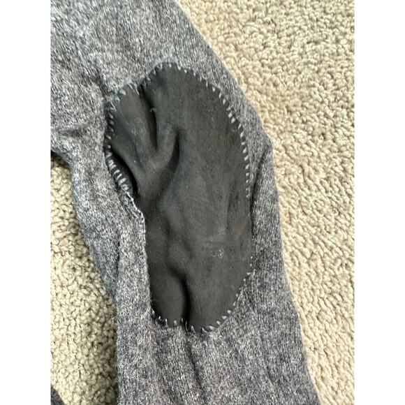 Hutson Harbour Sweater Mens XL Gray Lambswool Elbow Patch Pullover FLAW - Picture 6 of 12